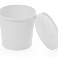 Eco Supikauss kaanega, 445ml, valge, 25tk - 1