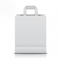 White Paper Bag 28x22x10cm, 200pcs - 1