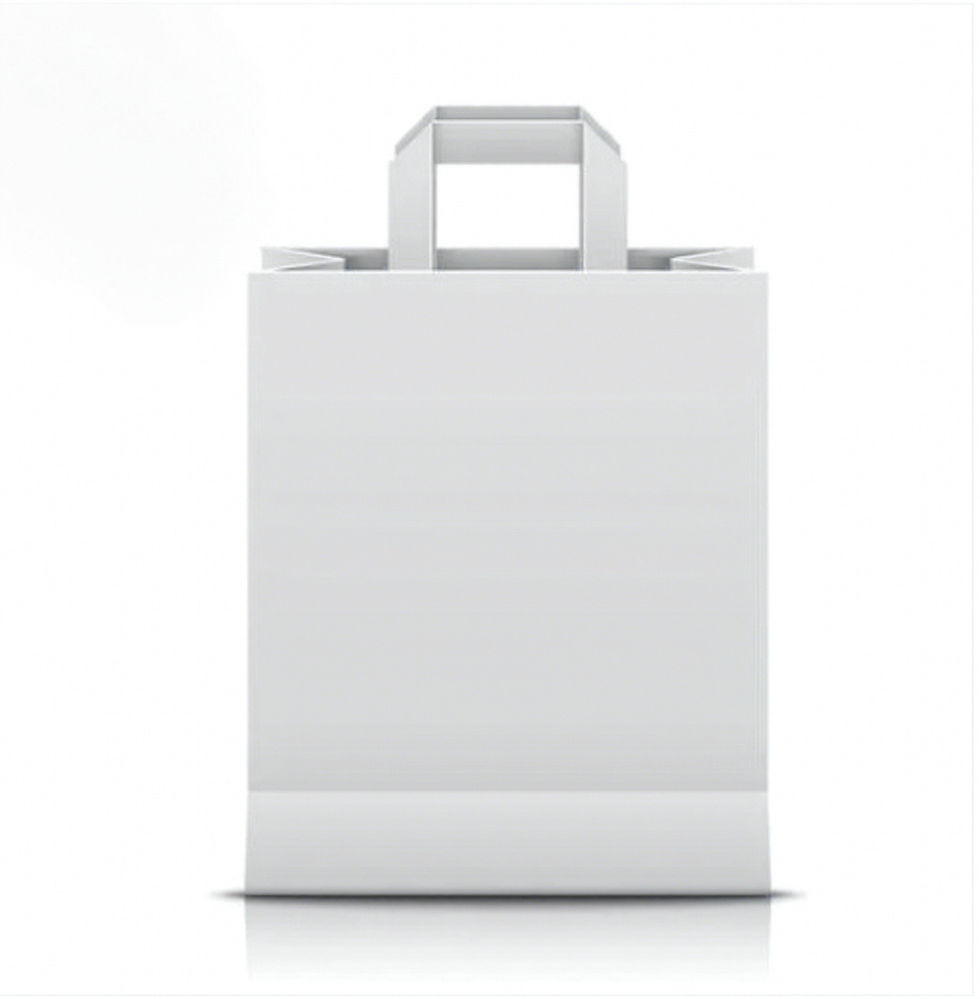 White Paper Bag 28x22x10cm, 200pcs
